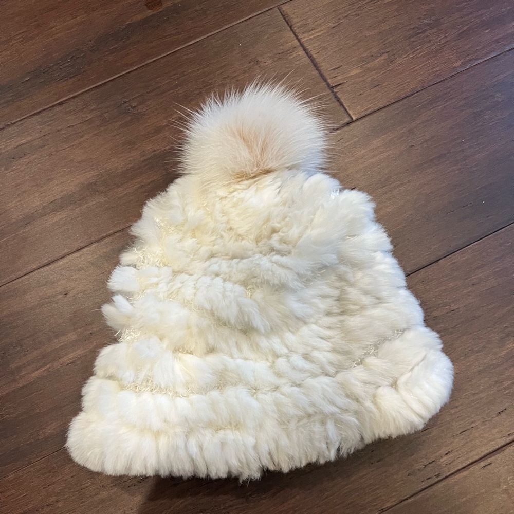 Real Rabbit fur beanie